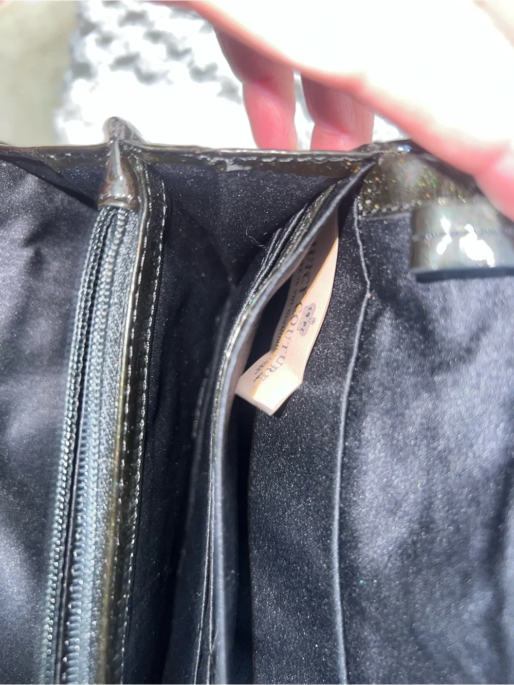 Juicy Couture Black Leather Wallet with Gold-Tone Hardware